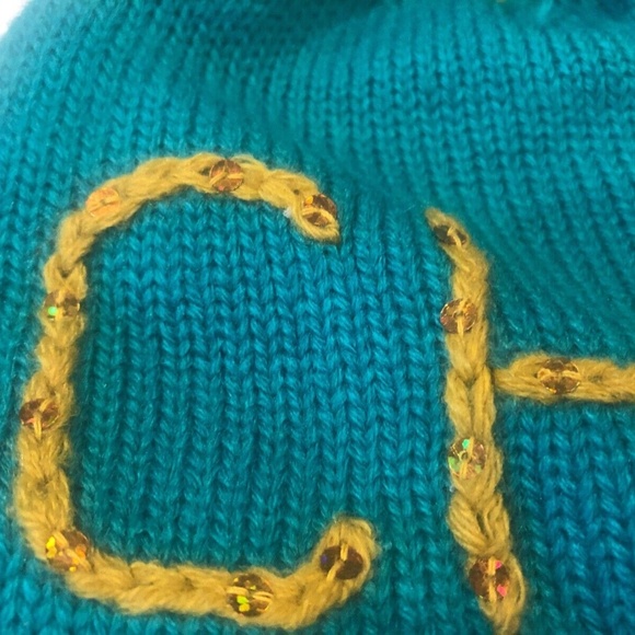 3 For $15Made Of Me Girls Green/Yellow Geek /Chic Sequin Dangling Pom Pom Beanie - Picture 9 of 10